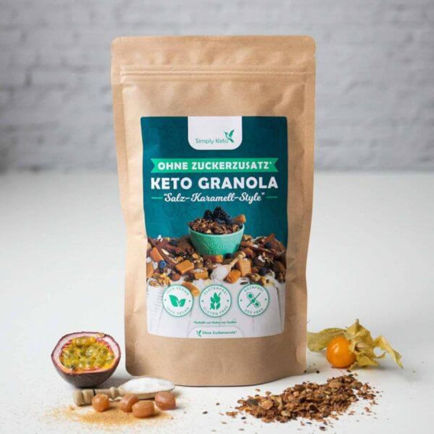 Simply Keto, Salted Caramel Crunchy Granola 250g