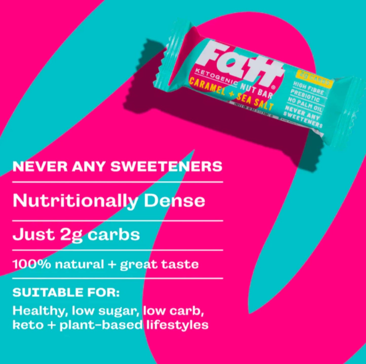 Fatt, Caramel + Sea Salt Keto Bar 30g